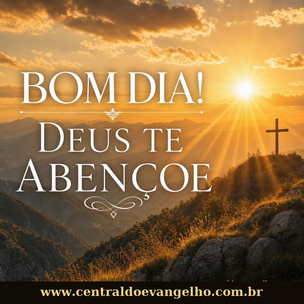Bom dia! Que Deus te abençoe ricamente hoje.