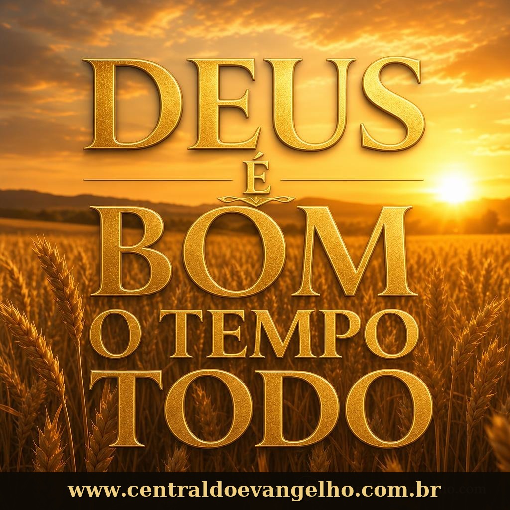 Deus é bom o tempo todo, todo o tempo Deus é bom.